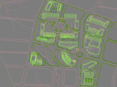 Architecture campus of university 3D model purchase