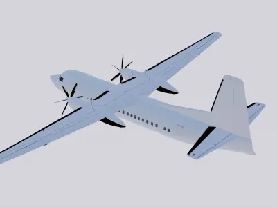 Fokker 50 3D model purchase