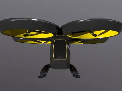 Car Drone Low-poly 3D model