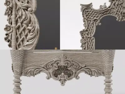 Bathroom Vanity With Mirror  3D model