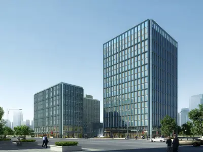 3Dmax fashion city commercial square building 367 3D model