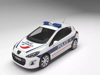 Police car 3D model from CGTrader