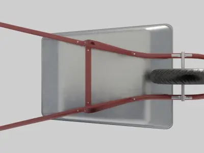 New clean wheelbarrow pushcart 3D model