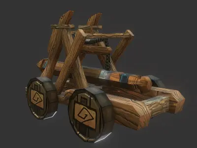 Battering Ram  Low-poly 3D model