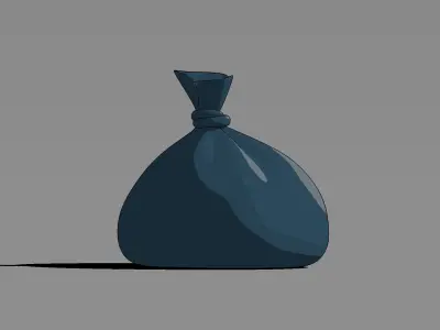 garbage bag Free low-poly 3D model