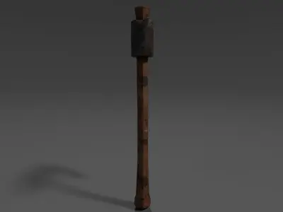 Battle axe Low-poly 3D model 30
