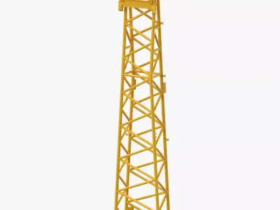 Crane WA Frame 2 Head Section Yellow 3D model