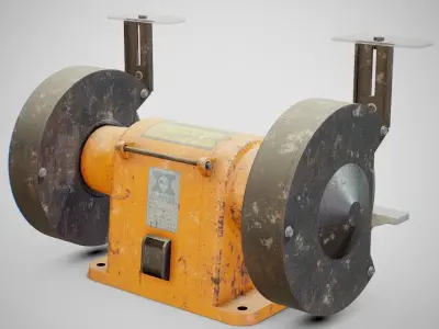 Bench Grinder - Hanning E6Z2-061 Dirty Low-poly 3D model