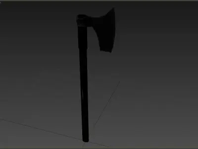 Ax Medieval Low-poly 3D model 5