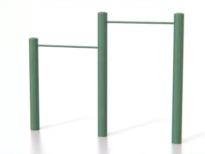 Outdoor Pull-Up Bars Low-poly 3D model