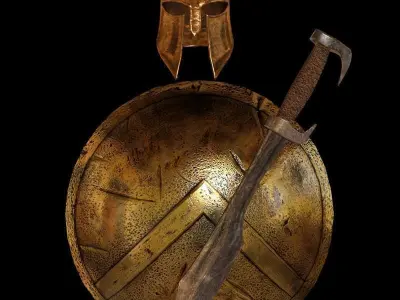 Spartans armor Low-poly 3D model