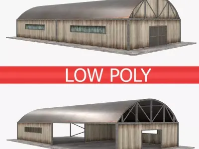 Warehouse pack - White Low-poly 3D model