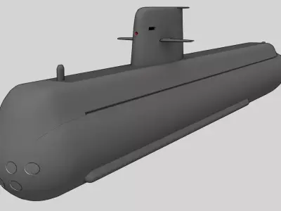 SSK Gotland A19 class Low-poly 3D model