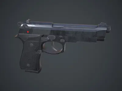 Beretta M9A3 Pistol Low-poly 3D model
