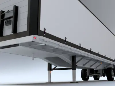 Freight Trailer for a DAF XF Truck Low-poly 3D model
