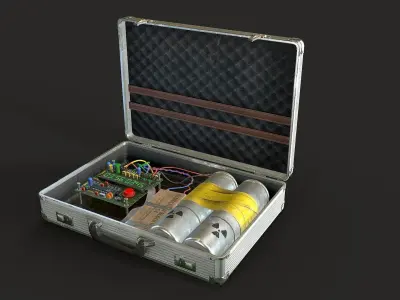 Bomb Suitcase Low-poly 3D model