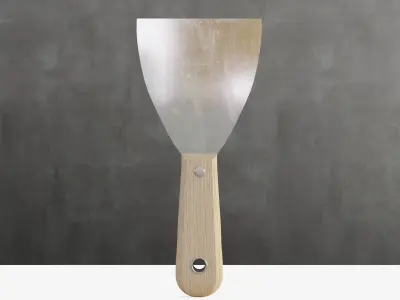 Wooden Spatula for Putty Low-poly 3D model purchase