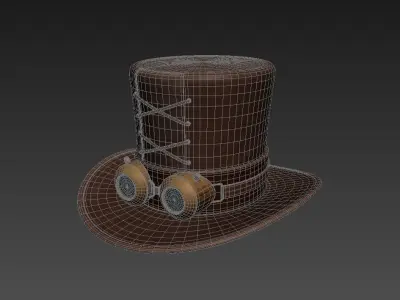 Steampunk Hat 3D model