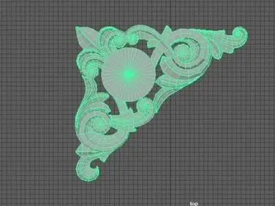 Corner decor ornament for furniture Free 3D model