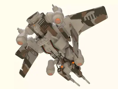 Drone - Police Model Low-poly 3D model
