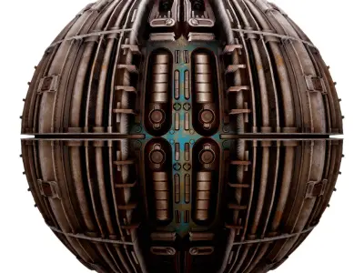 PBR Sci-Fi Industrial Texture 03 Low-poly 3D model