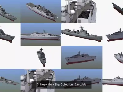 Chinese Navy Ship Collection 3D Model Pack