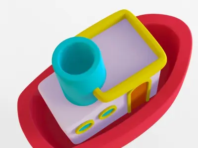 Toon Boat 3D model