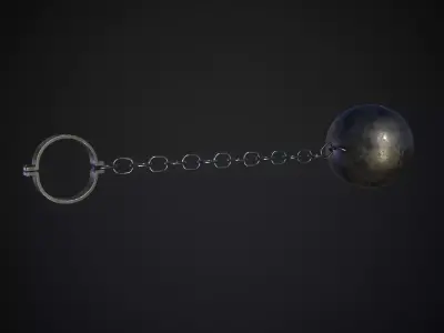 Medieval Shackles Low-poly 3D model
