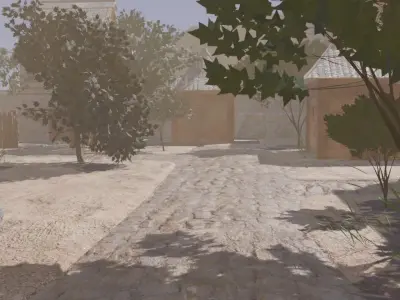 Medieval Village Layout 3D model