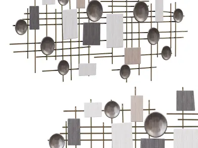 Corrigan studio large modern industrial wall decor 3D model