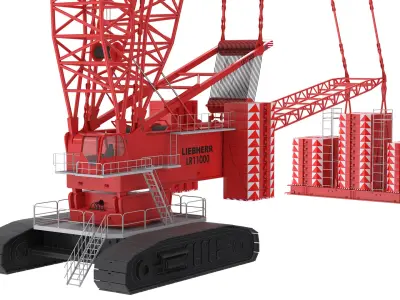LIEBHERR LR 11000 Heawy Crawler Crane 3D model