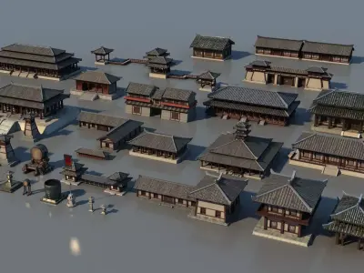 Ancient Chinese Architecture 3D model from CGTrader