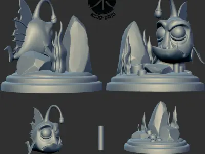 LANTERN FISH Free 3D print model