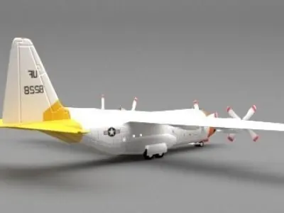 plane toy with propellers 3D model