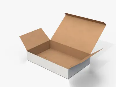  Tuck Top Boxes - White Flat Packaging Set 
