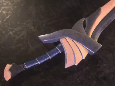 HIE Sword 18 N2 Low-poly 3D model