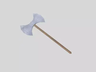 low poly medieval axe 1 Low-poly 3D model