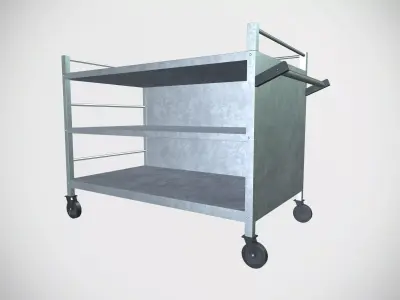 Bench Trolley Double Decker Low-poly 3D model