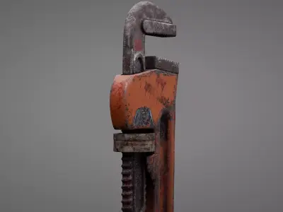 Wrench Biker PBR 3D model