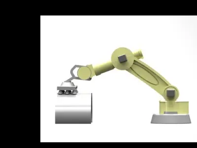 Industrial robot 3D model 4