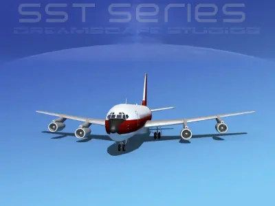 Boeing 707-320 SS Corporate 2 3D model