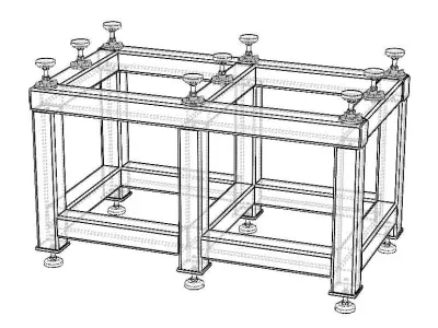 Heavy Duty Steel Stand for Precision Surface Plate 3D model