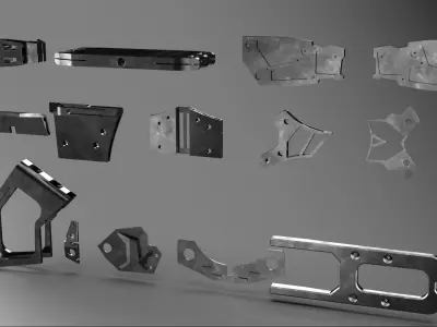Big pack kitbash scifi robotic part  num2 3D model