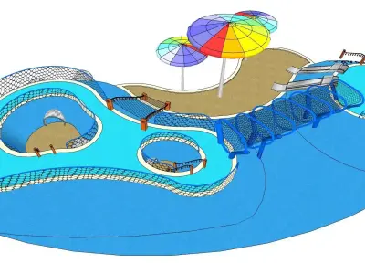 water park play area 3d model 3D model