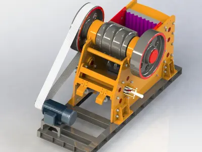 PE 1200x1600 JAW CRUSHER 3D model