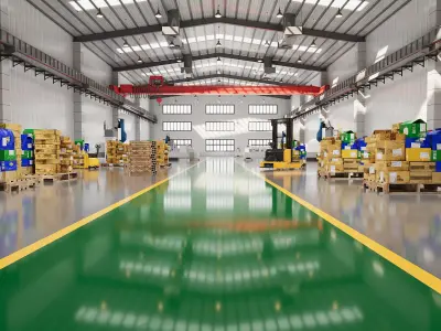 Factory Building - Warehouse Low-poly 3D model