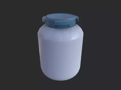 Bioplastic Drum 01 Low-poly 3D model