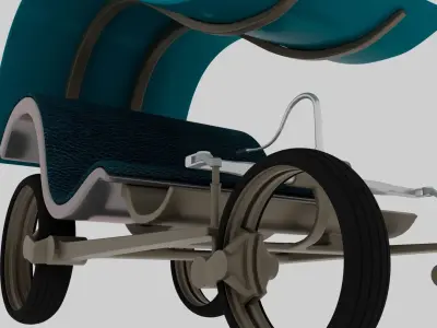Vintage Kart 3D model