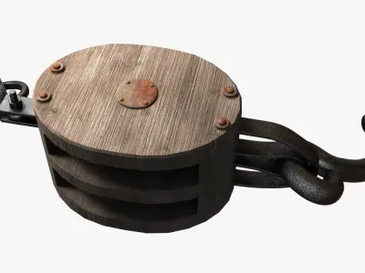 Restoration Hardware INDUSTRIAL CHAIN PULLEY 3D model