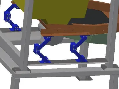 Cooler stacker with bag on top 3D model